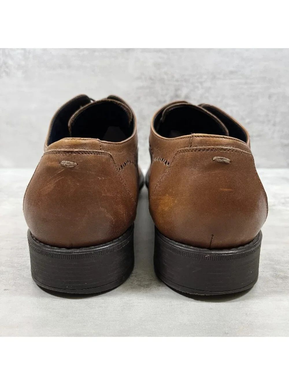 Z Zegna Italy Leather Cap Toe Dress Shoes - Men's Size 11 - Brown